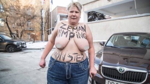 "Земан - кульгавий монстр". Femen закликали чехів не голосувати за путініста Мілоша Земана на виборах президента