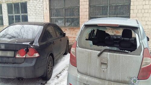 У дворі Солом'янського райсуду Києва сокирою потрощили автомобілі