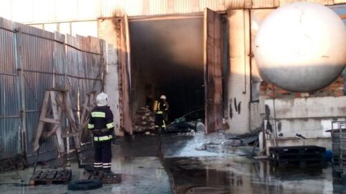 У Білій Церкві палав склад з шинами
