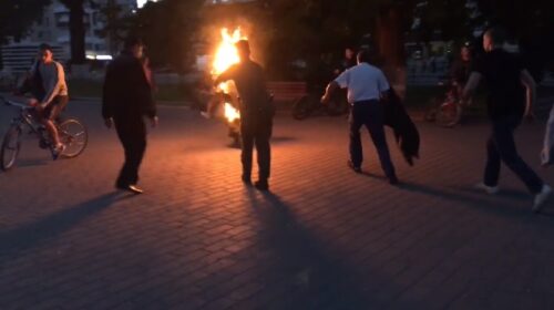 У центрі Луцька була спроба самоспалення