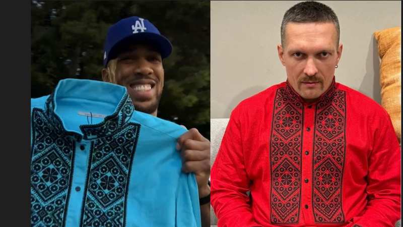 Олександр Усик в Маямі подарував Ентоні Джошуа вишиванку (+відео, фото)